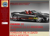 Strona internetowa z Zespół Szkół Samochodowych