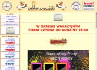 Strona internetowa z Pelikan Pieczątki & Grawerowanie