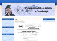 Strona internetowa z Profesjonalna Szkoła Biznesu