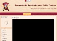 Strona internetowa z Reprezentacyjny Zespół Artystyczny Wojska Polskiego
