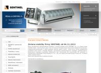 Strona internetowa z Sentinel