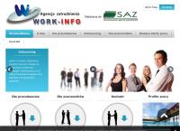 Strona internetowa z WORK - INFO