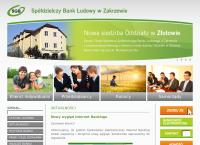 Strona internetowa z Spółdzielczy Bank Ludowy w Zakrzewie