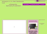 Strona internetowa z Gimnazjum Nr 1