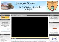 Strona internetowa z Gimnazjum Miejskie im. M. Kopernika