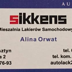 Sikkens. Mieszalnia Lakierów Samochodowych. Orwat A.