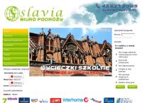 Strona internetowa z Slavia. Biuro Podróży