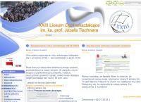 Strona internetowa z Liceum Ogólnokształcące nr XXIII im. ks. prof. J. Tischnera
