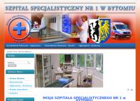 Strona internetowa z Szpital Specjalistyczny nr 1