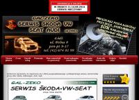 Strona internetowa z GAL-ZEKO Serwis Skoda VW Seat Audi (we speak English)