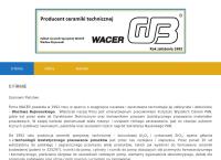 Strona internetowa z Zakład Ceramiki Specjalnej WACER Wacław Bujnowski