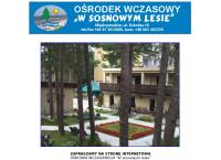 Strona internetowa z W Sosnowym Lesie. Ośrodek Wczasowy