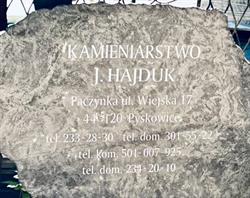 Kamieniarstwo J. Hajduk s.c. Diana Nagel, Patryk Hajduk