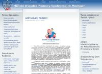Strona internetowa z Miejski Ośrodek Pomocy Społecznej