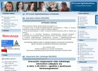 Strona internetowa z Liceum Ogólnokształcące nr XX