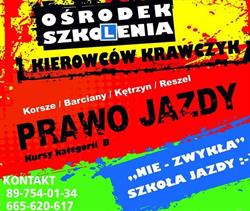 Krawczyk. Ośrodek Szkolenia Kierowców. Krawczyk J.