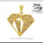 Złoty wisiorek diament