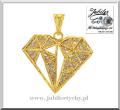 Złoty wisiorek diament Jubiler Tychy