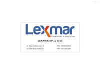 Lexmar. Sp. Z O.o.