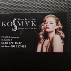 Kosmyk. Salon fryzjerski. Łoza J.