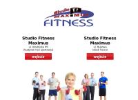Strona internetowa z Maximus. Studio Fitness