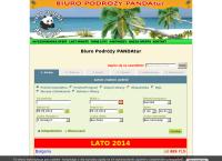 Strona internetowa z Pandatur. Biuro podróży
