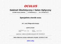 Oculus. Gabinet Okulistyczny. Kotajny m., Dr Nauk Med.