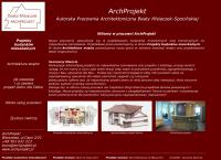 Strona internetowa z Archprojekt