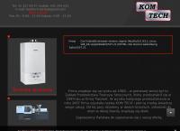 Strona internetowa z KOMTECH TYCHY SP. Z O.O.