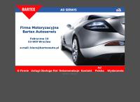 Strona internetowa z Bartex Autoserwis. Firma Motoryzacyjna