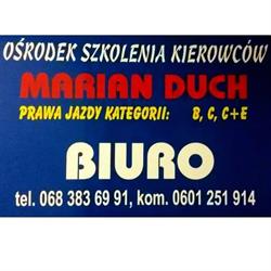 Duch Marian. Ośrodek Szkolenia Kierowców