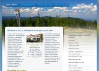 Strona internetowa z Muzeum Geologiczne Uniwersytetu Wrocławskiego