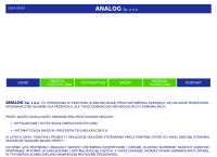 Strona internetowa z Analog. Sp. Z O.o. Energetyka i Automatyka Przemysłowa