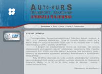 Strona internetowa z Auto-Kurs  Transport - Szkolenie  Andrzej Majewski