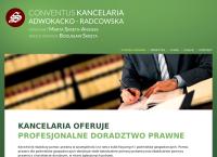 Strona internetowa z Conventus. Kancelaria. Skręta B.