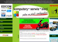 Strona internetowa z Edcom. Sprzęt Komputerowy, Kasy Fiskalne, Oprogramowanie