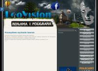 Strona internetowa z Leovision. Studio Reklamy i Poligrafii. Barczyński L.