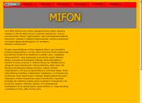 Strona internetowa z Mifon. Elektroniczne Systemy Zabezpieczń