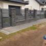 ogrodzenie palisadowe na bloczkach łupanych (grafit)