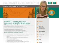 Strona internetowa z Szkoła Języka Rosyjskiego