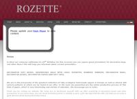 Strona internetowa z Rozette. Opakowania