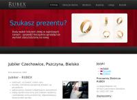 Strona internetowa z Rubex. Pracownia Złotnicza