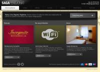 Strona internetowa z Saga. Pensjonat, restauracja