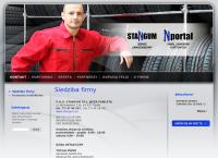 Strona internetowa z Stangum. Autoryzowany Serwis Ogumienia