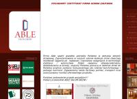 Strona internetowa z Able Salon Drzwi