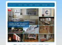 Strona internetowa z Producent gablot GLASS ALUM
