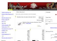 Strona internetowa z Tattoo World professional equipment