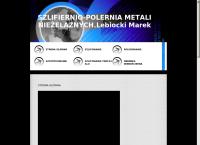 Strona internetowa z Szlifiernio-Polernia Metali Nieżelaznych. Lebiocki Marek