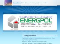 Strona internetowa z Energpol- Pomiary, Instalacje Elektryczne i gazowe