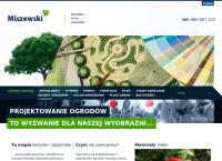 Strona internetowa z Pracownia Sztuki Ogrodowej Miszewski